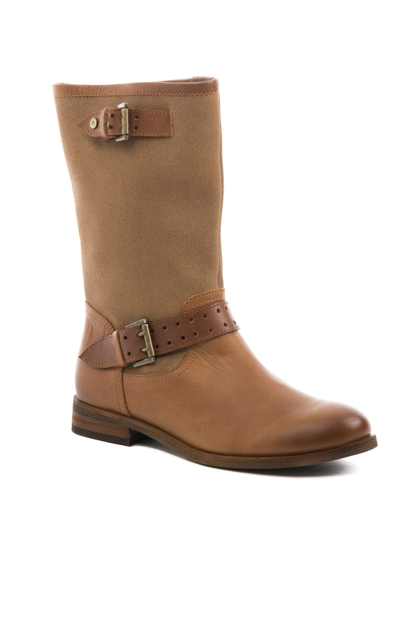 Bota Osaka en cuero para mujer 19108 | Botas | Vélez ...