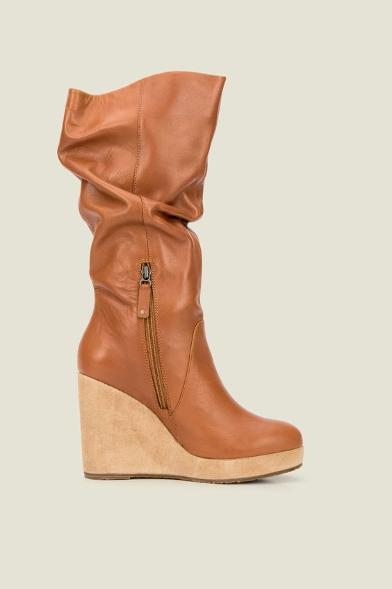 botas beige mujer
