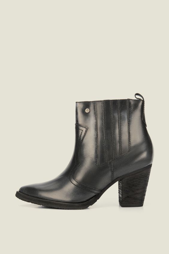 botines de cuero mujer