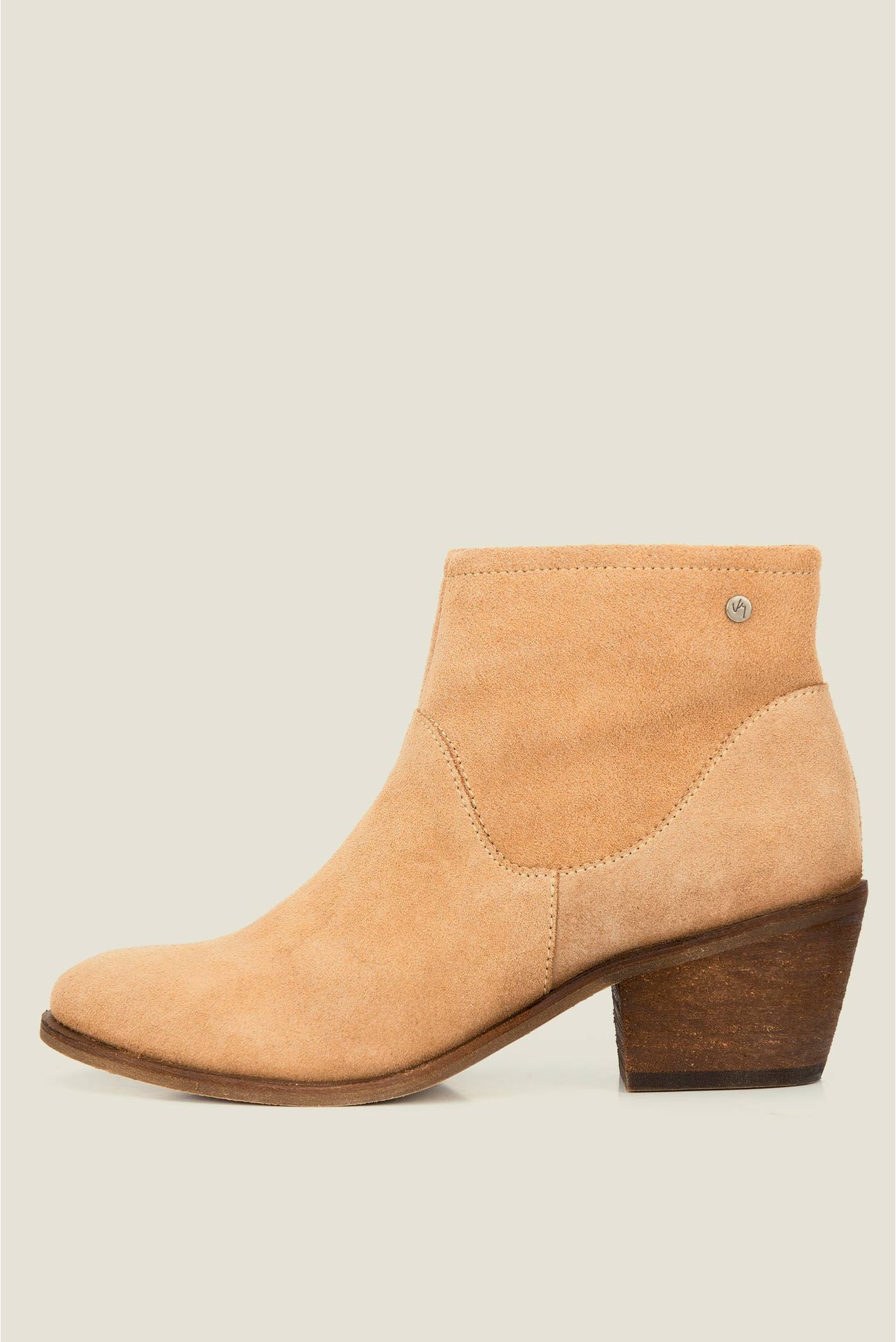 botines beige mujer
